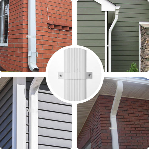 Downspout Straps 2x3 and downspout Wall Bracket? downspout Fasteners White (2 Pack)...