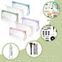 6 Pcs Clear Pencil Pounch Pen Case, Plastic Marker Pouches with Zipper, Waterproof Travel Toiletry Cosmetic Makeup Bag, Multifonction Stationery O...
