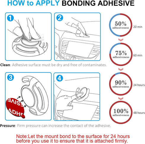 PKYAA 8 Pack Sticky Adhesive Compatible with Socket Base, Double-Sided Replacement Tape for Collapsible Grip & Stand Back, 4pcs Sticker Pads for C...