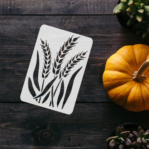 FINGERINSPIRE Wheat Stencil 11.7x8.3 inch Wheat Stalk Stencil Plastic Wheat Painting Stencil Reusable Wheat Pattern Stencils for Painting on Wood,...