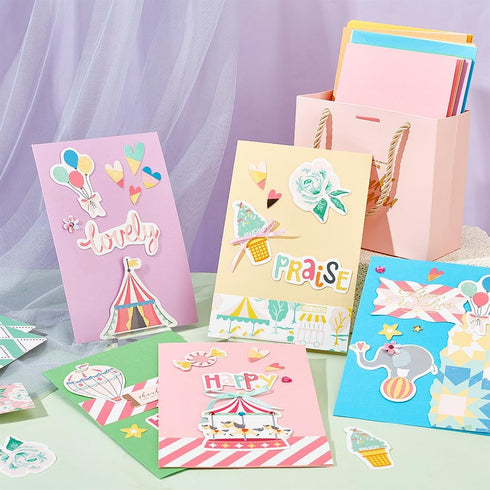 AHANDMAKER Handmade DIY Greeting Card Kits 15 Blank Cards 15 Colorful Envelopes DIY Greeting Card Making Kit Giftable DIY Greeting Card for Teache...