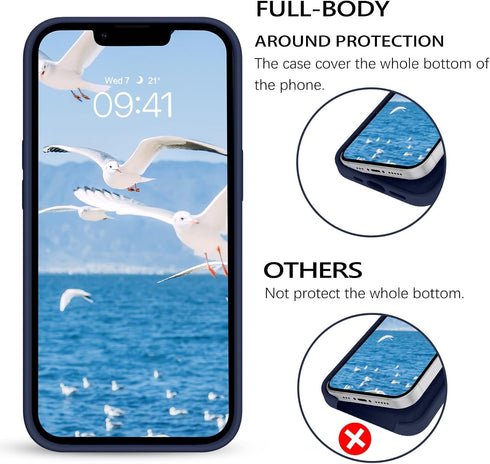 BENTOBEN Compatible with iPhone 14 Case, Soft Silicone Gel Rubber Bumper Microfiber Lining Hard Back Shockproof Protective Phone Cover for iPhone ...