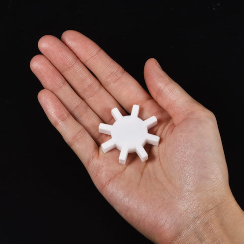 MECCANIXITY Magnetic Stirrer Mixer Stir Bar Rod 39mm(1.54") Gear Shape Coating Magnet White for Laboratory...