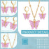 18 Pcs Acrylic Butterfly Necklace Earrings Set Acrylic Butterfly Pendant Necklace Hoop Butterfly Earrings Colorful Butterfly Jewelry Set Cute Jewe...