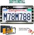 Flag License Plate Frame- USA Patriotic Personalized Car Tag Holder, 4 Hole Black Heavy-Duty Aluminum Bracket, Novelty Thin Cover for Front Bumper...
