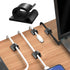 50 Pcs Cable Management Under Desk, Xuuza Adhesive Cable Clips Cord Keeper Organizers for Phone Chargers, Computer Mouse Cables, Lightning Chargin...