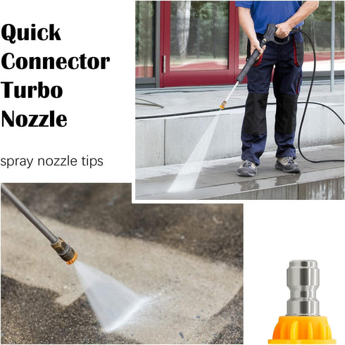 4Pcs Pressure Washer Spray Nozzles Multiple Degrees 1/4" Quick Connection Spray Tips...