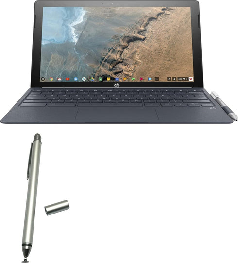 BoxWave Stylus Pen Compatible with HP Chromebook x2 - DualTip Capacitive Stylus, Fiber Tip Disc Tip Capacitive Stylus Pen for HP Chromebook x2 - M...