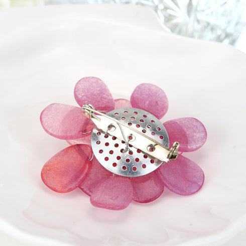 AeraVida Pretty Elegant Pink Quartz Stone Azalea Beauty Floral Pin-Brooch For Women...