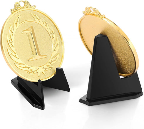 12 Packs Easel Stands Mini Coin Display Stand 2.17 x 1.65 Inch Easel Holder Card Stand for Display Black Display Stand for Collectibles Plastic Pl...