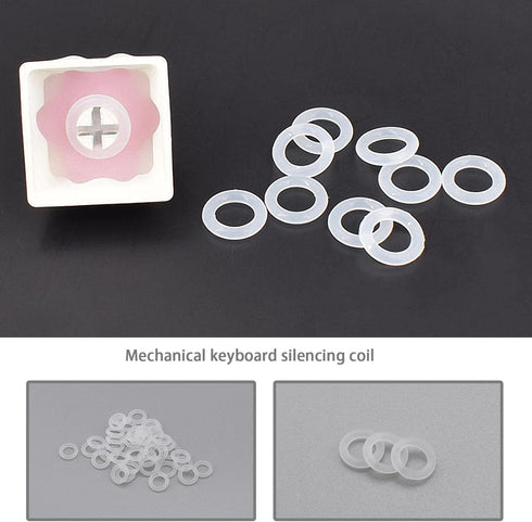 SING F LTD 500PCS Silicone O-Rings Compatible with Cherry MX Switch Keyboards Mechanical Keyboard Key Silencers Keyboard Sound Dampeners Transpare...