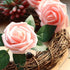 AmyHomie Artificial Flower 50pcs Real Looking Fake Roses w/Stem for DIY Wedding Bouquets Centerpieces Arrangements Party Baby Shower Home Decorati...