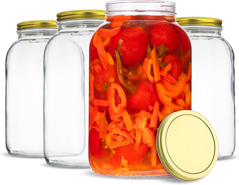 Kitchentoolz 110-400 Mason Jar Lids 2-Pack – ONLY Fits Kitchentoolz 1 Gallon & Half Gallon Wide Mouth Jars – Not for Standard Mason Jars...