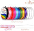 LPBeads 12 Rolls 0.8mm Elastic Stretchy String Cord for Bracelet Jewelry Making with Beading Needles and Ruler...