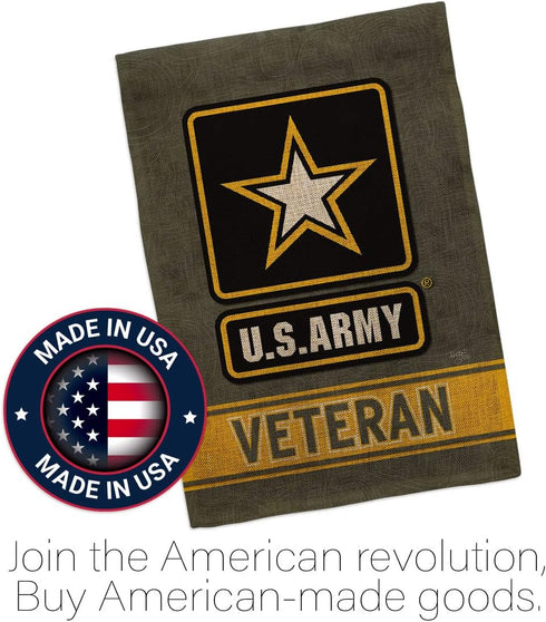 Breeze Decor US Army Veteran Garden Flag Armed Forces Rangers United State American Military Retire Official House Banner Small Yard Gift Double-S...