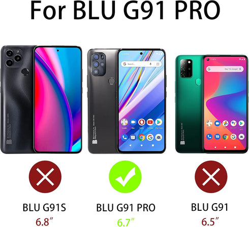 nancheng for BLU G91 Pro Case Girls Women Cute Slim Glitter Silicone Sparkly Luxury Cover with Ring Stand & Strap Shockproof Drop Full-Body Protec...