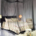 Goplus Mosquito Net, 4 Corner Post Bed Canopy, Quick and Easy Installation for King Size Beds Large Queen Size Bed Curtain (Black)...