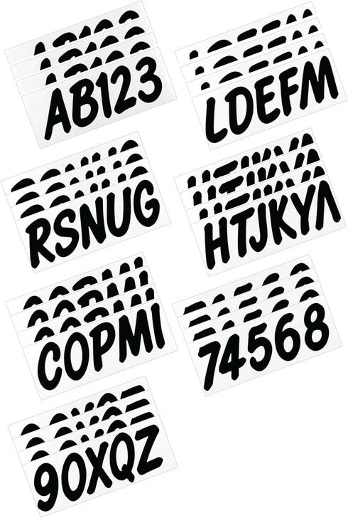 Hardline Products Series 400 Factory Matched 3-Inch Boat & PWC Registration Number Kit, Solid Black - BLK400EC...