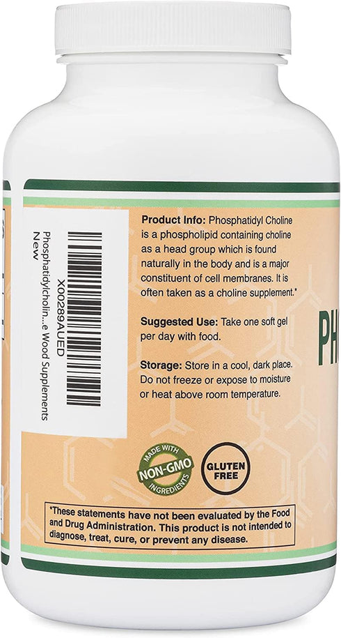 Phosphatidylcholine 1,200mg – 210 Softgels – Enhanced Version of Sunflower and Soy Lecithin (Choline Supplements) - Non-GMO and Gluten Free to Sup...