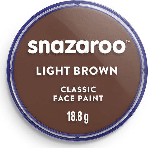 Snazaroo Classic Face and Body Paint, 18.8g (0.66-oz) Pot, Light Brown...