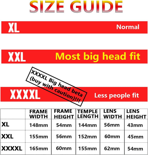 MAXJULI Polarized Sunglasses for Big Heads Men Women 8023...