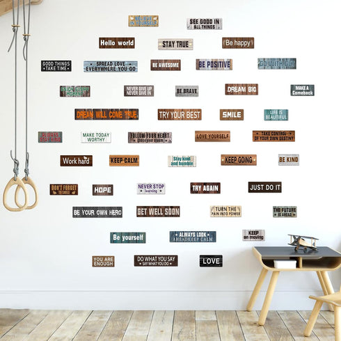 Motivational Bulletin Board Decorations 45 Pack for Classroom Inspirational Positive Growth Mindset Posters Wall Art Decorations Bulletin Vision B...
