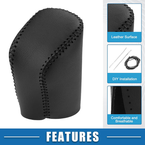Gear Shifting Knob Cover Automatic Transmission Lever Trim for Lexus GS 300 2018-2019 Faux Leather Black...