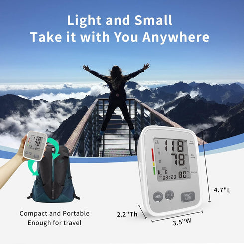 Blood Pressure Monitors for Home Use, Blood Pressure Monitor Upper Arm with Adjustable 9-17" Bp Cuff, 2x99 Memory, High Blood Pressure Machine wit...