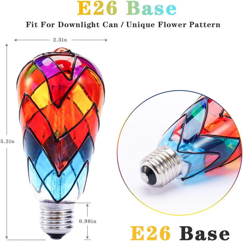 I-SHUNFA Edison Glass LED Light Bulb,6 Watts Heatless E26 ST64/A19 LED Light Bulbs for Home Party,Recreation Room,Balcony,Garden,Christmas Decorat...