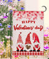 Happy Valentines Day Gnomes Garden Flag 12.5x18 Inch?Love Heart Valentine's Day Gnomes Red Buffalo Plaid Yard Flag Double Sided Anniversary Weddin...