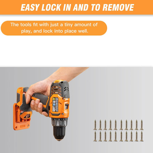 Tool Holder Mount for Ridgid AEG 18V Drill Tool Hanger Power Tool Storage -5 Pack...