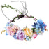 Vivivalue Vine Flower Crown Flower Garland Headband Hair Wreath Floral Headpiece Halo Boho with Ribbon Wedding Party Festival Photos...