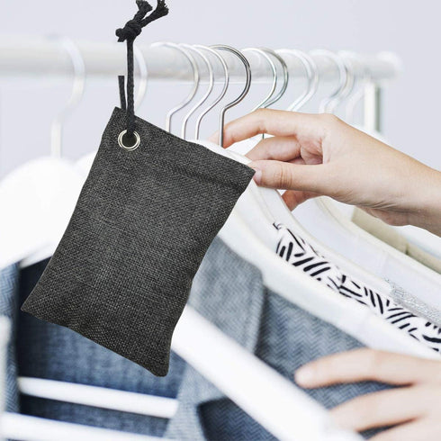 Bamboo Charcoal Air Purifying Bag. Deodorizing & Dehumidifying, All Natural, Non Toxic, Fragrance Free, Odor Absorber For Home, Car, Office, Close...