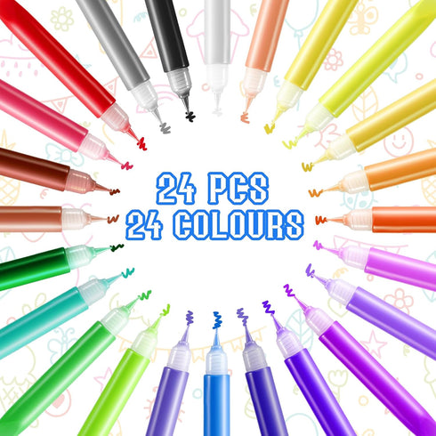 24 Pcs Suncatcher Paint Pens DIY Stained Glass Window Art Paint Pen for Kids Neon Suncatcher Paint Pens Crafts Sets for Kids 24 Colors...