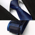 Men's Blue Black Gradient Striped Necktie 2.75 Inches Ties for Men + Gift Box...