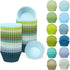 qiqee 24-Packs Reusable Silicone Cupcake Liners 12 Solid Morandi Green Blue Colors Cupcake Baking Cups Silicone Muffin Liners (12 Colors)...