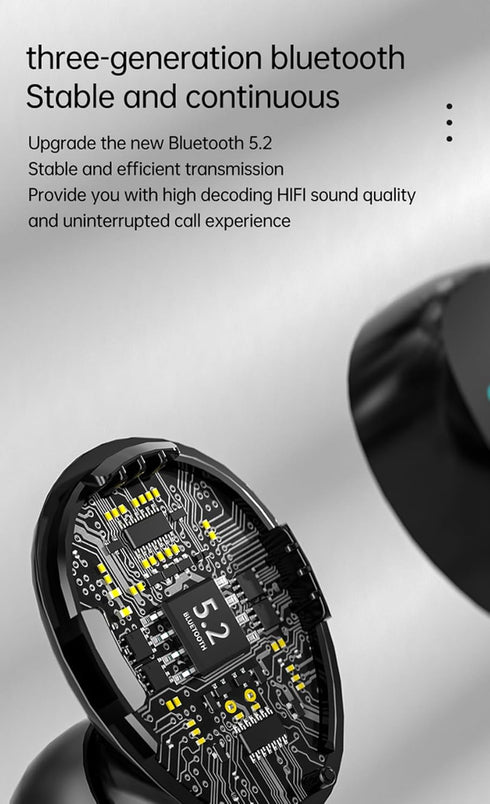 True Wireless Earbuds, 2024 Bluetooth Headphones 5.3 Earbuds, Waterproof Touch Control Ear Buds in-Ear Built-in Mic, with LED Power Display, IP7 W...