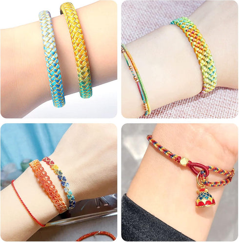 Xximuim Paracord Jig Bracelet Maker Wood Jig Bracelet Maker U Shape Clear Scale Bracelet with 2 Clamp DIY Hand Knitting Bracelet Jig Bracelet Brai...