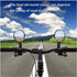 2 Pcs Bike Mirror, Bicycle Cycling Rear Mirror Rotatable Handlebar Convex Mirror Adjustable 360 Degree Rearview Bicycle Mirrors Shockproof Wide An...