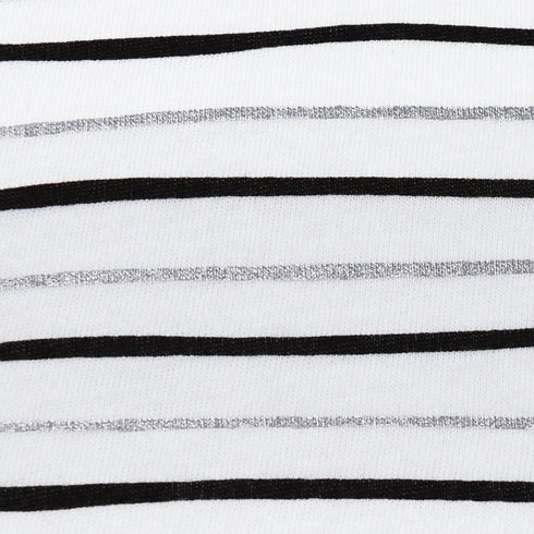 American Baby Company Printed 100% Cotton Knit Fitted Contoured Changing Table Pad Cover - Compatible with Mika Micky Bassinet, Silver Black Strip...