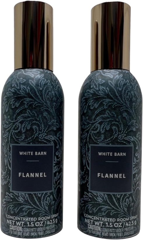 Bath and Body Works Flannel Concentrated Room Spray 2 Pack - 1.5 oz / 42.5 g grey...