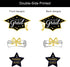 Black and Gold Graduation Decorations Set of 24 Class of 2025 Table Decor Congrats Grad Party Centerpiece Sticks Table Toppers Graduation Party Su...