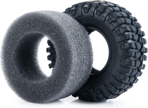 MOHERO 1.0 Crawler Tires Soft Rubber Wheel Tires 4PCS for 1/24 Axial SCX24 90081 AXI00001 AXI00002 AXI00005 AXI00006 RC Crawler Car (54mm)...