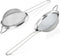 Fine Mesh Strainers Set of 2, Colanders & Sifters with Sturdy Handle for Kitchen, Premium Stainless Steel, Small Mesh Strainer for Flour Sifter, J...