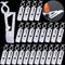 40 Pieces Christmas All-in-One Light Clips Gutter Clip Shingle Clip Plastic Light Hangers Work on C7 and C9 and Mini Lights (White)...