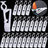 40 Pieces Christmas All-in-One Light Clips Gutter Clip Shingle Clip Plastic Light Hangers Work on C7 and C9 and Mini Lights (White)...