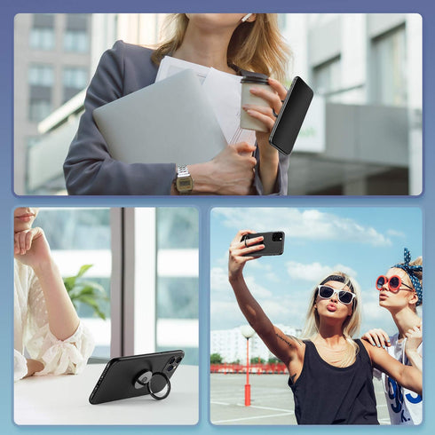 ORIbox Phone Ring Holder Finger Kickstand,Metal Grip Holder for Magnetic Car Mount Compatible with iPhone 12 Pro max/12Pro/12/12 mini,for All iPho...