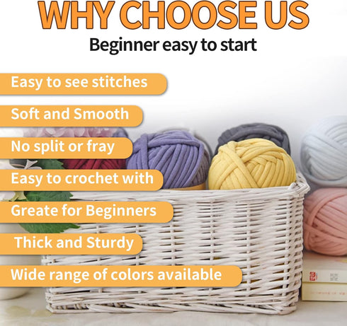 3PCS 150g Beginners Light Coffee Yarn for Crocheting and Knitting,260 Yards Cotton Nylon Blend Yarn for Hand DIY Bag Basket Dolls and Cushion......