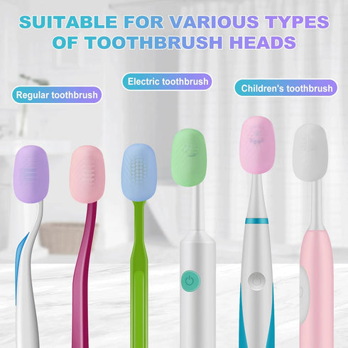 6 Packs Toothbrush Covers, Silicone Toothbrush Covers Caps for Electric Toothbrush Replacement Heads & Manual Toothbrush...