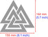 Aleks Melnyk #107 Metal Stencil, Celtic Knot, Valknut, Odin Triangle, Wicca, Irish Stencil, 1 PCS, Template for Painting, Wood Burning, Wood Carvi...
